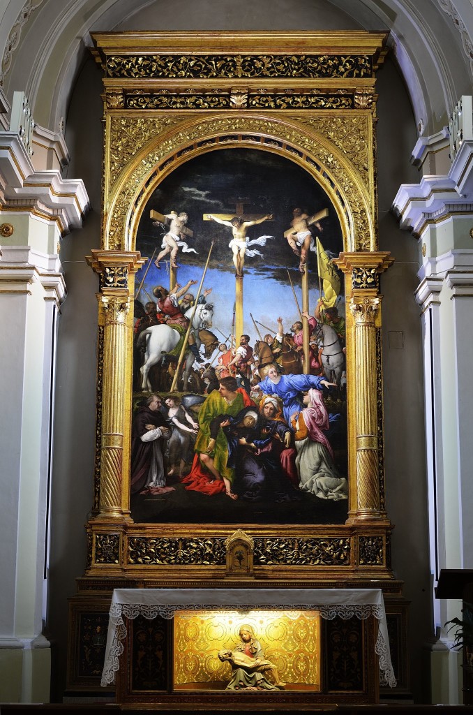 Lorenzo Lotto, Crocefissione, chiesa di S. Maria in Telusiano, Monte S. Giusto