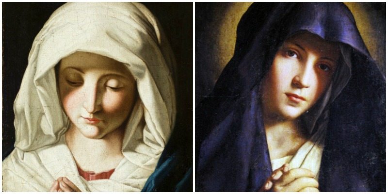 2 Opere del "Sassoferrato", Madonna orante e Madonna orante - Mostra la Devota Bellezza