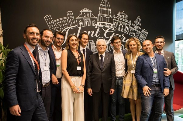 Simona Ciccalè -Inaugurazione Talent Garden Torino con il Presidente Mattarella e John Elkann