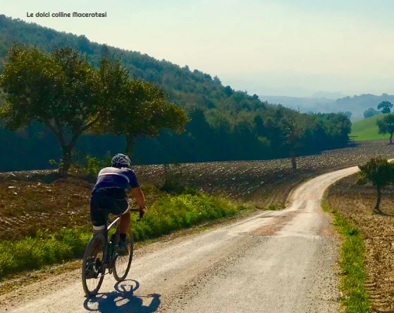 ciclista che percorre un sentiero