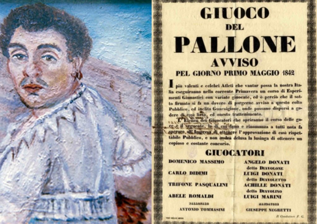 ritratto di carlo didimi, famoso giocatore del gioco del pallone col bracciale 