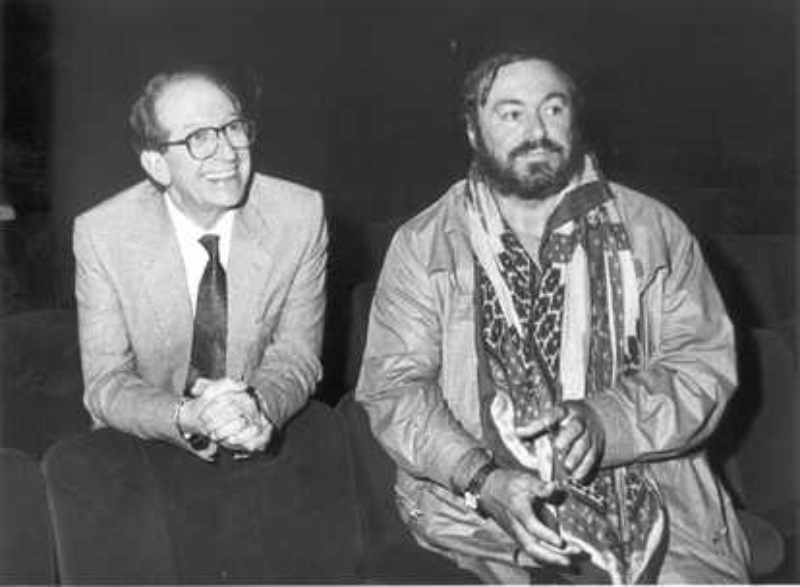 Carlo Perucci con Pavarotti